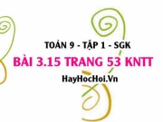 Bài 3.15 Toán 9 tập 1 SGK Kết nối tri thức